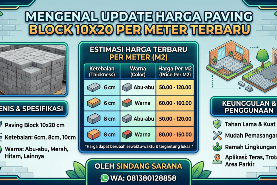 Harga paving block 10x20